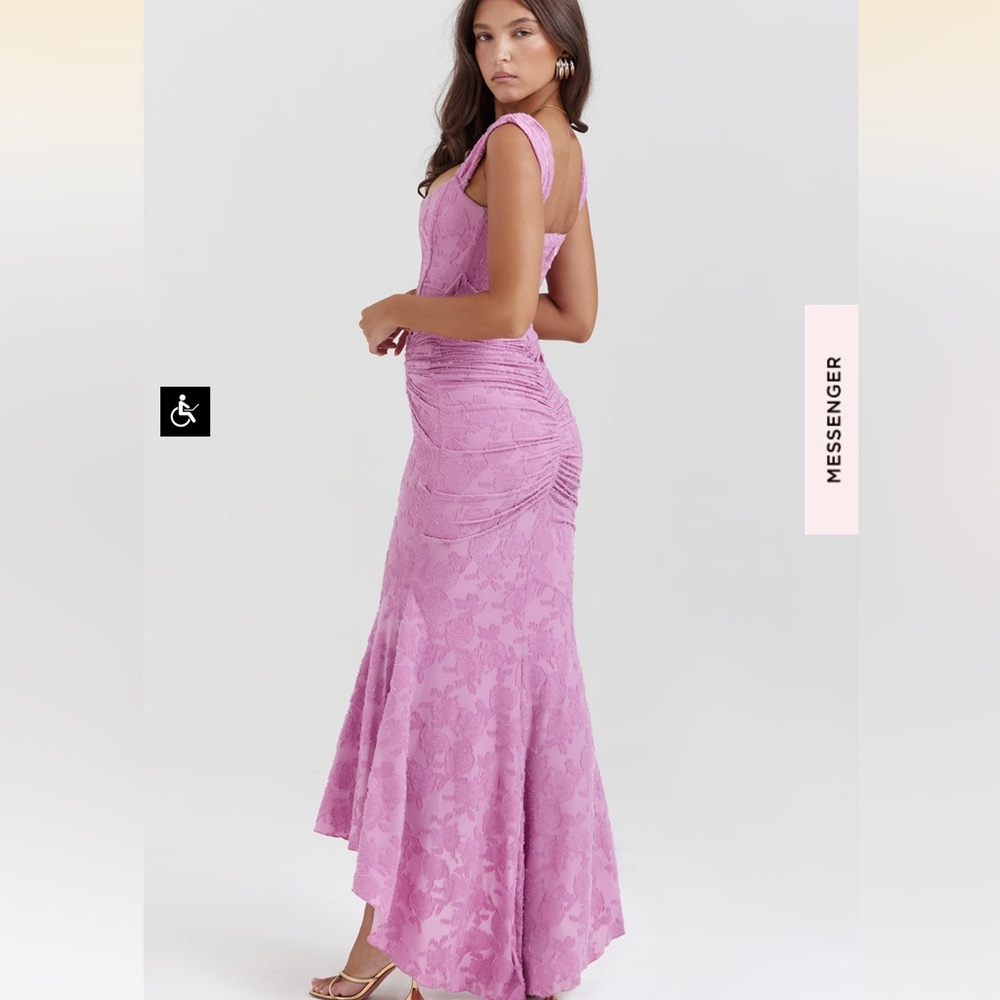 House of CB CESCA ROSE PINK FLORAL MAXI DRESS